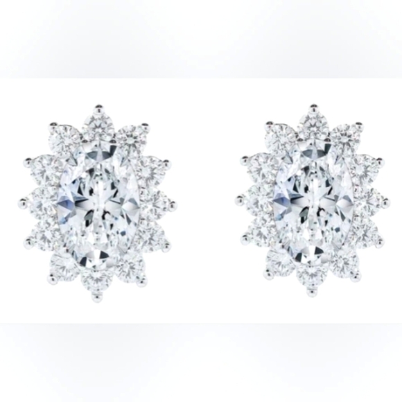 Cate and Chloe Jewelry - Cate and Chloe Sage 18k White Gold Plated Stud Earrings